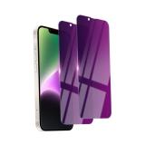 Ifaeveus 2 Pack Privacy Screen Protector for iPhone 14/13 Pro/13 Tempered Glass 6.1inch Private Saver Purple Anti-Spy Anti-Blue Light Anti-Scratch Full Coverage