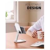 Lamicall White Cellphone Stand, Xmax Gift for Men Women Mother Father Girls Boys Coworkers, Desk Accessories, Telephone Stands, Workspace Organizers, Gifts for Christmas