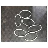 Patelai 6 Pieces 30 oz Replacement Rubber Lid Seals Compatible Seals Lid Gaskets for 30 Oz Insulated Stainless Steel Tumblers Compatible with RTIC Atlin, Randomly Shipped in Oval and Round (White)