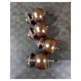 Michanco 4 Inch Wood Furniture Legs Bun Feet Replacement Chunky Wooden Furniture Feet for Sofa Couch Set of 4 (4 Inch Espresso)