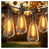 Brightown Outdoor String Lights Patio Lights, 100FT ST38 Shatterproof Dimmable Waterproof Connectable LED Christmas Lights, Hanging Outside Light for Backyard, Porch, Deck, Balcony, Garden, Home Decor