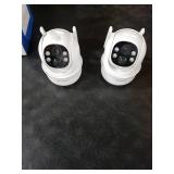 2K Cameras for Home Security-2.4G WiFi Outdoor Camera Wireless Solar/Battery Powered with solar panel, 360° Viewing, AI Human Detection, Color Night Vision, with SD Storage, Works with Alexa(2 Pack)