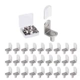 Shelf Support Pegs, 1/4 Inch (6.35mm) Metal Shelf Pins for Wood Shelves Adjustable Shelf Brackets L-Shaped Clips with Silicone Sleeve for Kitchen Bookcase Cabinet Furniture Support