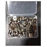 Shelf Support Pegs, 1/4 Inch (6.35mm) Metal Shelf Pins for Wood Shelves Adjustable Shelf Brackets L-Shaped Clips with Silicone Sleeve for Kitchen Bookcase Cabinet Furniture Support