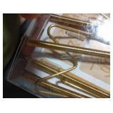 2 Pack Plate Hangers for The Wall Suitable for 10-14 inch Small Decorative Plate, Invisible Stainless Steel Plate Hangers for Display with Wall Hooks, for Plates/Platter/Dish/Picture(Gold)