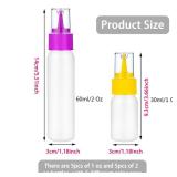 suoundey 10pcs Squeeze Writer Bottles 30ml/60ml Plastic Icing Bottles Small Easy Squeeze Bottle 1 And 2 Ounce For Cakes Cookie Decorating, Food Coloring, Food DIY & Ice Cream Decoration