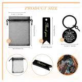 Yinkin  Employee Appreciation Gifts Thank You Coworker Keychain Gifts with Bags and Thank You Cards(Black)