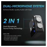 Anilivo Wireless Lavalier Microphone for iPhone/iPad with Lightning Mini Lapel Mic Wireless, 48KHz/24Bit, 150ft Range, Noise Cancellation, 70H Battery for Video Recording and Streaming