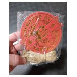 Resurhang 36 Pcs Christmas Gift Tag with String 3D Santa Gift Tag Gold Foil Present from Santa Claus Premium Gold Tags for Kids Christmas Party Decor(Classic)