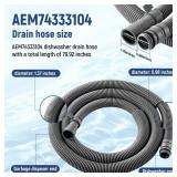 AEM74333104 AEM74333101 Dishwasher Drain Hose Compatible With LG Dishwasher Drain Hose LDF5545ST LDF5545BD LDF5545SS LDF5678ST LDFN4542S LDP6797ST Drain Hose Assembly Replacement AP7034217 PS16621806