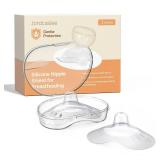 Nipple Shields for Breastfeeding Newborn, Contact Nipple Guards for Breast Feeding with Flat, Inverted Nipples or Difficulty Sucking, Food-Grade Silicone, Ultra-Thin & Super Soft, 1 Pair,20mm