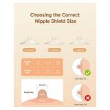 Nipple Shields for Breastfeeding Newborn, Contact Nipple Guards for Breast Feeding with Flat, Inverted Nipples or Difficulty Sucking, Food-Grade Silicone, Ultra-Thin & Super Soft, 1 Pair,20mm