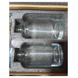 Molimoli Syrup Dispenser for Coffee Bars, Glass Syrup Bottle w. Pump, 16.9 oz 500 ml, Set of 2, Gold Upgraded Dispenser