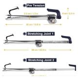 Tevlaphee Universal Steering Wheel Brake Lock Anti-Theft Retractable Double Hook Car Clutch Pedal Lock for Car Truck SUV Van Security with 3 Keys