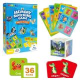 72 PCS Animals Memory Matching Game for Kids, Animal Theme Memory Board Game for Toddlers, Memory Cards Concentration Game for Ages 3 and Up