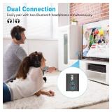 1Mii Bluetooth 5.3 Transmitter Receiver for TV to Wireless Headphones, Dual Link aptX Adaptive/Low Latency/HD Audio, Aux Bluetooth Audio Receiver Adapter for Home Stereo, Airplane, Boat, Gym