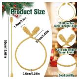 Celltestria 12pcs 20 Inches Christmas Garland Ties, Reusable and Flexible Xmas Garlands Wreath Twist Tie for Banister Railing Stairs Tree Home Holiday Decoration Craft Wrapping(Golden)