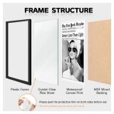 Trendy Luxury Black And White Framed Wall Art Newspaper Better Late Than Ugly Pictures For Preppy Girly Dorm Decor-Funky Fashion Feminist Canvas Prints Ready To Hang Room Bedroom