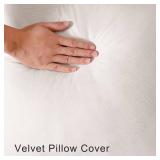 Ailuteie Throw Pillow Covers 18x18 Set of 2 Solid Decorative Pillow Cases for Couch, Sofa, Bed Square Cushion Covers with Piping (No Insert) Misty White