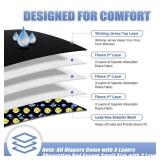 Leekalos Reusable Washable Dog Diapers Female (3 Pack) - Highly Absorbent Doggie Diapers - Size Adjustable Puppy Diapers for Dog Period Panties (Large, Globefish)