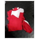 Nicoxijia Newborn Baby My First Christmas Outfit Boy Girl Elf Santa Claus Costumes Long Sleeve Romper Jumpsuit with Hat Set (F-Red, 18-24 Months)