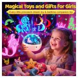 Girl Toys Age 1-10 Years Old, 3 Film & 93 Colors Princess Toys Mermaid Toys Unicorn Toys for Girls Age 4-6 Night Light for Kids Projector, Remote Control Little Girls Toys, Girl Gifts Toys for 3-8