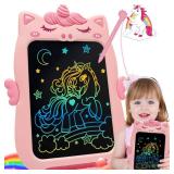 Toys for 1 2 3 Year Old Girl Gifts,10IN Writing Tablet for Kids,Toddler Toys Age 1-2 Drawing Tablet,Doodle Board for Baby Girls Toy Age 4-5,Educational Learning Toy for Christmas Birthday Gifts