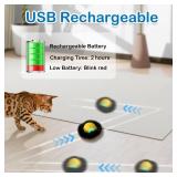 Waaiio Interactive Cat Toys for Indoor Cats,Self Rolling Cat Ball in Play Mat,Automatic Motion Activated Moving Toy Hide and Seek Chase Game for Bored Cats,Real Chirp Birds,Rechargeable