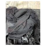 Uni Clau Women Sexy Mesh Sheer Puff Long Sleeve Mini Dress Bodycon Deep V Neck Patchwork Party Clubwear Dress (US, Alpha, X-Large, Regular, Regular, Black)