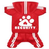 Otunrues Dog Hoodie Security Clothes 4 Legs Jumpsuit Sweatshirt Hoodies Soft & Warm Dog Outfit Pullover Dog Winter Clothes Sweater for Small Medium Large Dogs Cats (Red, Large)