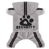 Otunrues Dog Hoodie Security Clothes 4 Legs Jumpsuit Sweatshirt Hoodies Soft & Warm Dog Outfit Pullover Winter Clothes Dog Sweater for Small Medium Large Dogs Cats (Gray, Large)