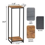 JEPRECO 34 Tall Plant Stand Indoor, 2-Tier Modern Plant Shelf, Corner Flower Pot Holder Organizer for Living Room Balcony Patio Garden (Rustic Brown)