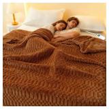 Eastsora Heated Blanket Full Flannel Blanket, 72x84Electric Heating Blanket with ETL & FCC & 12 Heating Levels & Auto Shut Off Machine Washable Brown