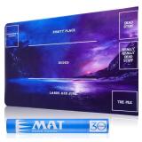 Biouai Playmat for MTG Magic T Gathering - Stitched Play Mat with Tube Case for MTG Card Game Playing(Starry Zones)