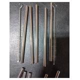 10 Pack Short Metal Straws Reusable Stainless Steel Straws 5 Straight 5 Bent 5 Inch Cocktails Straws Drinking Straws with 2 Cleaning Brush for Coffee Mugs, Small Glasses or Cups