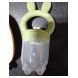 ChooKaChoo Baby Fruit Feeder & Freezer Nibble Tray Combo, Push Pop Baby Food Feeder to Safely Introduce New Foods, Fresh & Frozen Food Silicone Feeder, 100% Food Grade, BPA Free