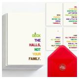 Hqulpr 25 Pack 350GSM | 8 Different Minimalist Designs | 4x5.6 Inch Christmas Cards with Envelopes, Funny Christmas Cards for Husband & Dad & Sister & Brother & Mom & Son & Daughter