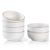 GBHOME Ceramic Cereal Bowls Set of 6 for Kitchen, 24oz Stoneware Soup Bowls Set for Cereal Soup, Modern Kitchen Bowls for Meal, Dishwasher & Microwave Safe