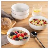 GBHOME Ceramic Cereal Bowls Set of 6 for Kitchen, 24oz Stoneware Soup Bowls Set for Cereal Soup, Modern Kitchen Bowls for Meal, Dishwasher & Microwave Safe