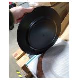 MAONAME Round Charger Plates Set of 12, 13 Inch Brown Charger for Dinner Plates, Farmhouse Faux Wood Plate Chargers, Rustic Table Chargers for Weddings, Party