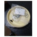 Lovppy Heated Bird Baths for Outdoors for Winter, 100W Heated Birdbath Water Heater with Thermostatically Controlled, Heated Bird Bath for Deck Railing Outside Garden Patio Yard (Khaki)