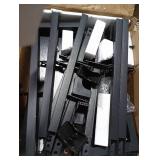 ELYKEN Ladder Shelf, 5-Tier Wood Wall Mounted Bookshelf with Metal Frame, Vintage Open Display Organizer Rack, Leaning Storage Shelves for Living Room, Bedroom, Home Office, Black