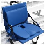 Everlasting Comfort Stadium Seats with Back Support - Adjustable Memory Foam Bleacher Chairs with Back and Cushion, Portable, Easy Folding Stadium Seat Cushion with Storage Pocket