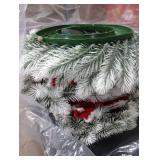 ATDAWN 3 Pcs Mini Christmas Wreath, 15 Inch Outdoor Lighted Christmas Wreath for Front Door, Xmas Wreath for Holiday Christmas Party Decorations