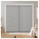 LazBlinds Light Filtering Vertical Blinds Replacement Slats Polyester Fabric for Sliding Glass Door, Patio & Windows, 82.5x3.5, 25 Pack, Grey
