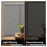 LazBlinds Light Filtering Vertical Blinds Replacement Slats Polyester Fabric for Sliding Glass Door, Patio & Windows, 82.5x3.5, 25 Pack, Grey