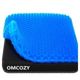 Gel Seat Cushion, Cooling seat Cushion (Super Large & Thick), Breathable Honeycomb Design Absorbs Pressure Points Seat Cushion, Gel Cushion for Office Chair, Home Car seat Cushion for Wheelchair