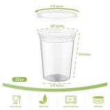 AOZITA 20 Sets 32 oz Plastic Deli Food Containers With Lids, Airtight Food Storage Containers, Freezer/Dishwasher/Microwave Safe, Soup Containers For Takeout Meal Prep Storage