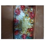 23.6 Inch Mini Christmas Tree, Small Christmas Tree with Star Topper, and Hanging Ornaments, Artificial Xmas Tabletop Tree with Burlap Base for Holiday DIY Home Christmas Decoration Gift (Green)