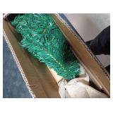 23.6 Inch Mini Christmas Tree, Small Christmas Tree with Star Topper, and Hanging Ornaments, Artificial Xmas Tabletop Tree with Burlap Base for Holiday DIY Home Christmas Decoration Gift (Green)